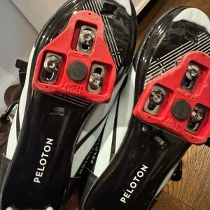 Peloton Cycling Shoes with Red Cleats